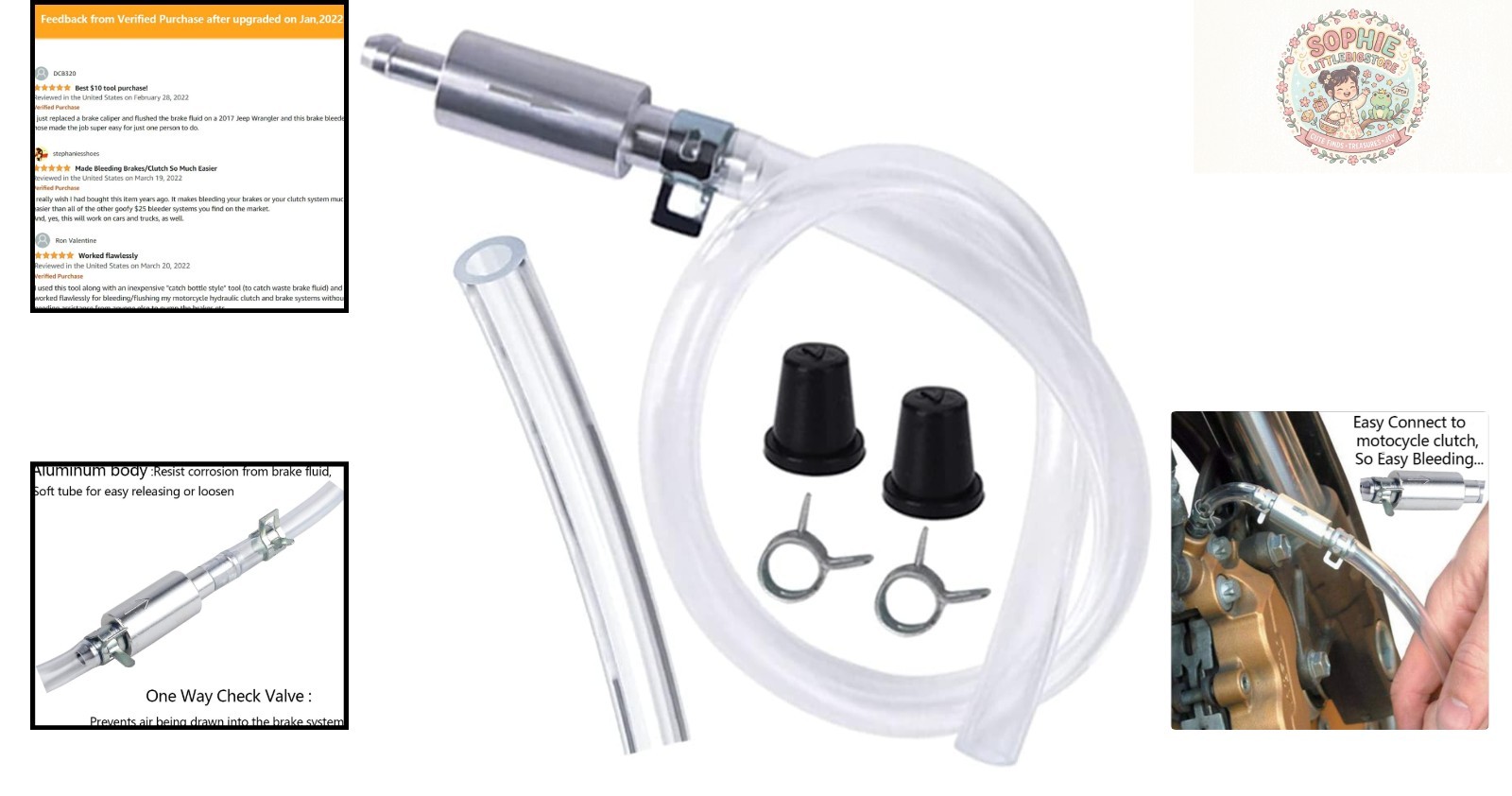 Compact and Durable Brake Bleeder Tool Kit for Efficient Motorcycle Maintenance