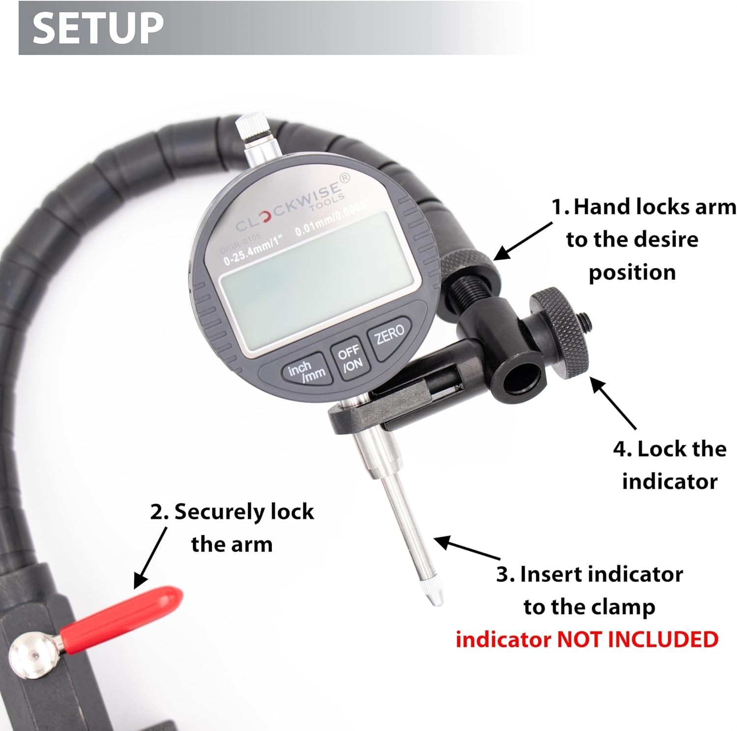 Magnetic Base Flexible Arm Stand for Digital Dial Indicator