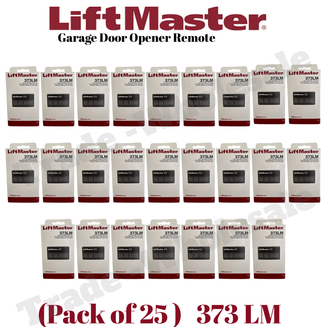 25 Pack LiftMaster 373LM Security+ 3 Button Garage Door Opener Remote Control