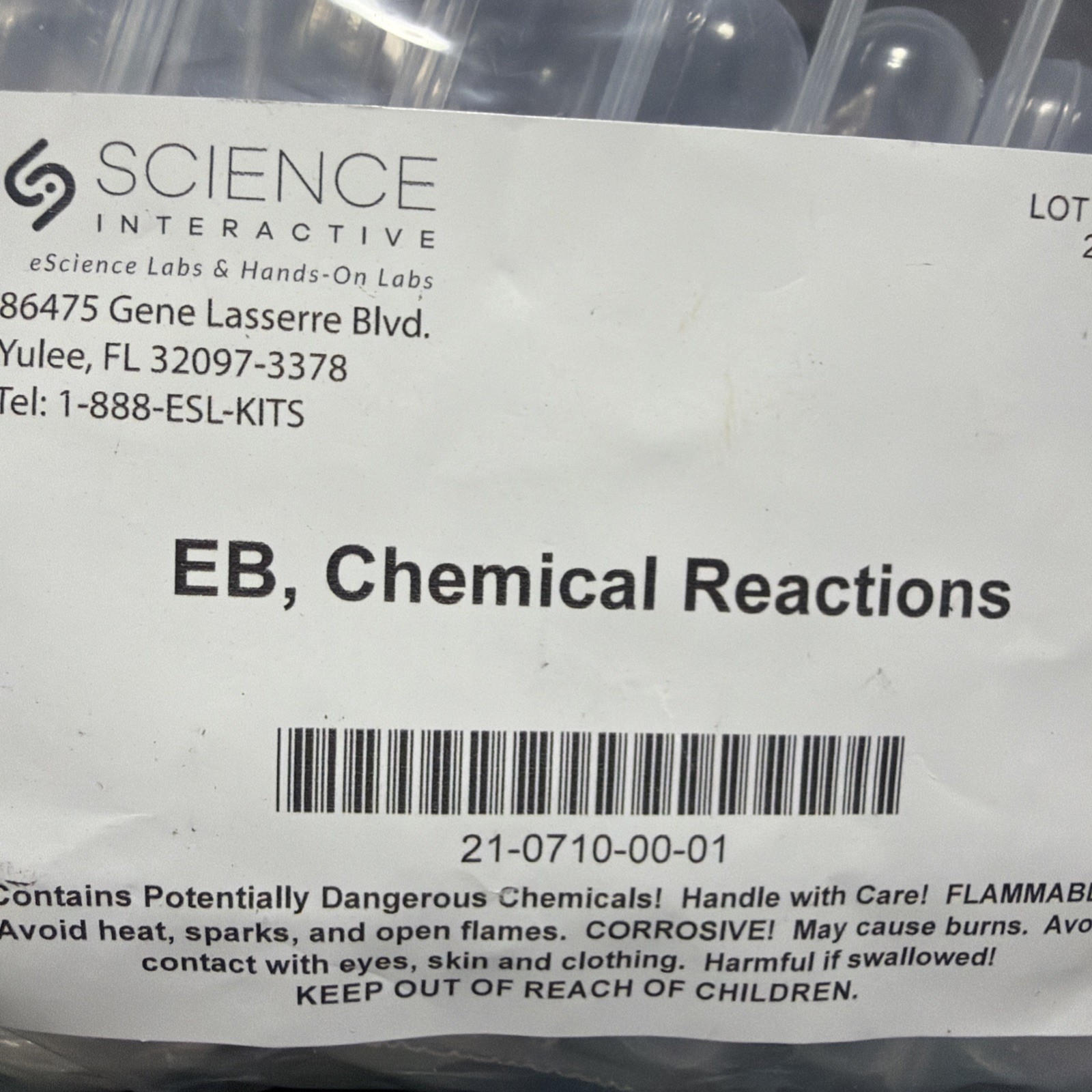 Science Interactive EB Chemical Reactions Kit