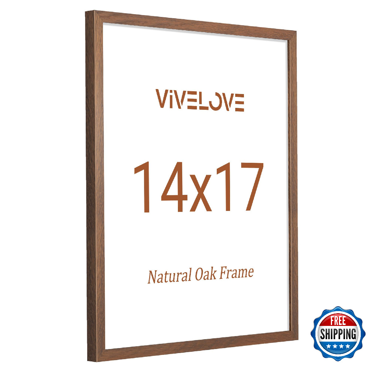 Vivelove 14x17 Picture Frame, High-End Natural Oak 14 x 17 Wooden Frame with Tem