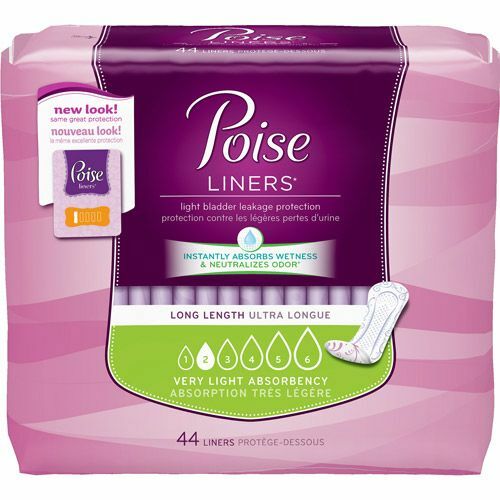 Poise Bladder Control Pad Light Absorbency #19304 8.5in 44/Pack, 8 Packs