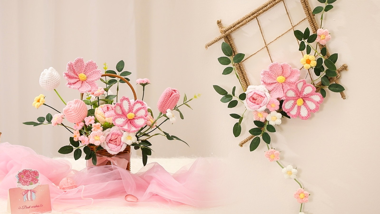 Alecono Crochet Flower Bouquet