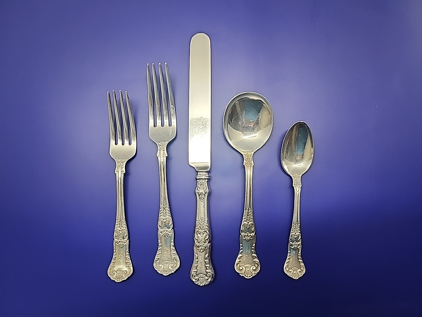 Gorham Silver RICHMOND Electro Plate 1897 Flatware Monogram 1 Set of 5 Pieces