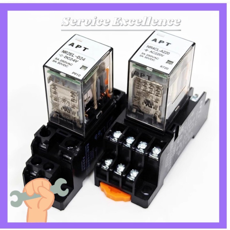 One NEW SIEMENS APT Miniature Relay with Base NR4CL-A220 +SYF14A-E AC220V 3A LL