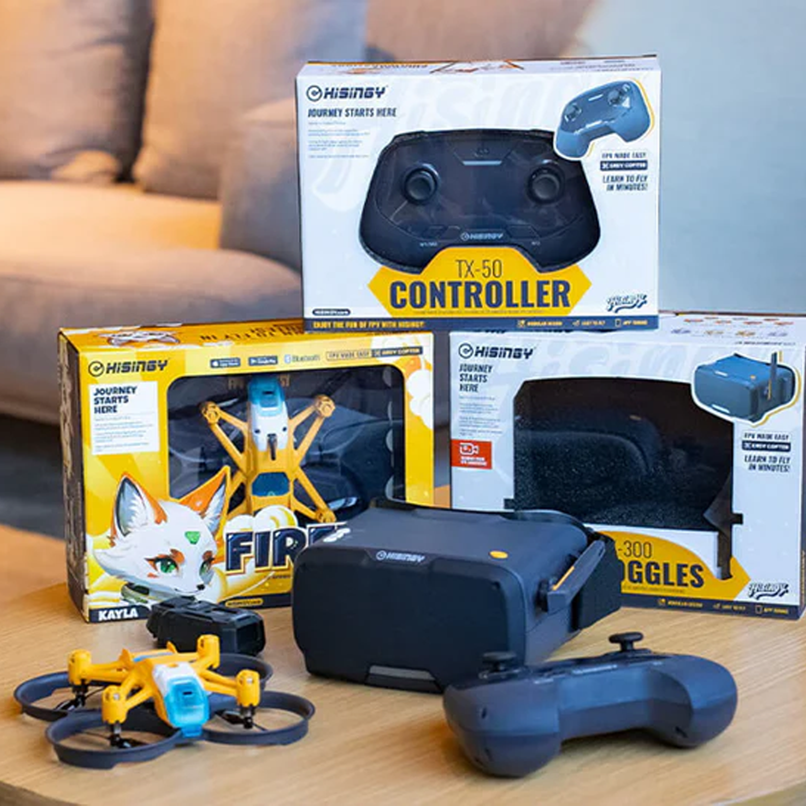 FPV Drone Kit Drone for Beginners, First-Person View Drone with FPV Goggles