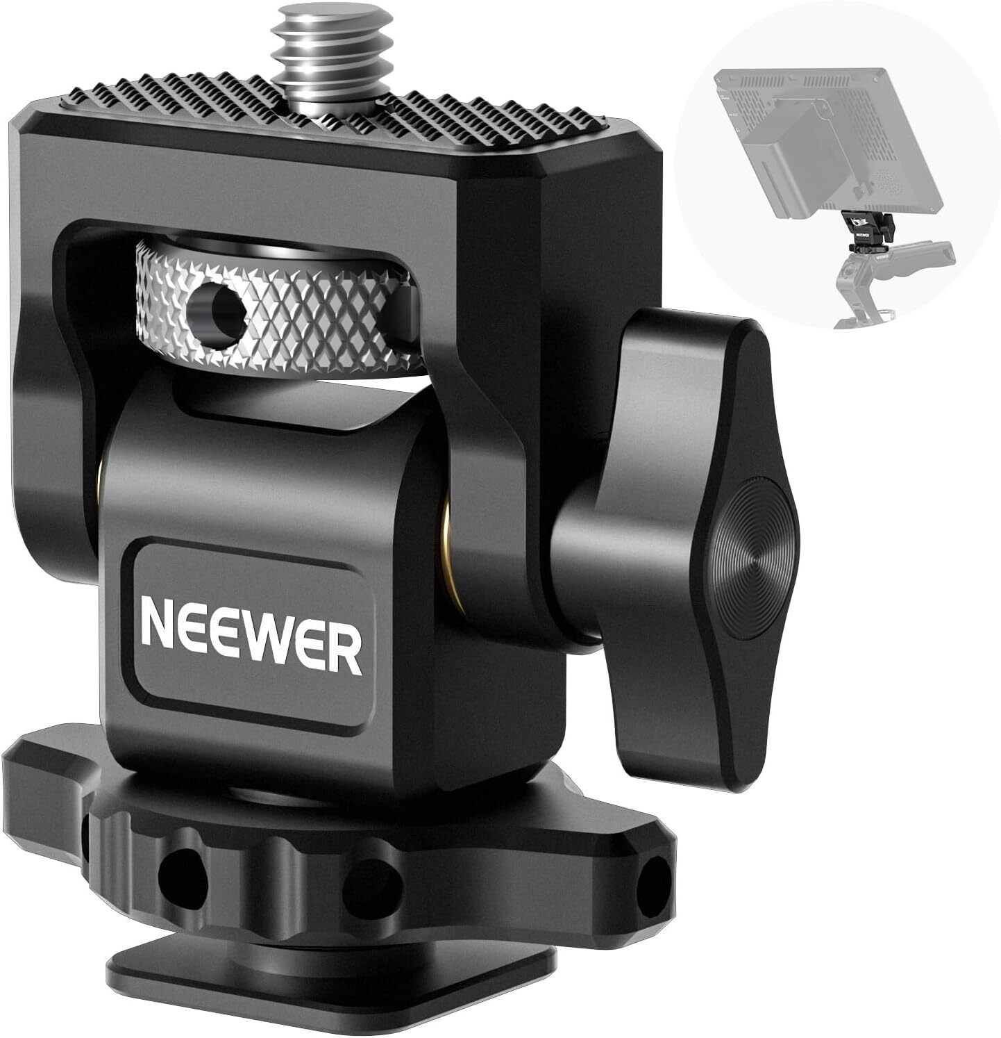 NEEWER Camera Monitor Mount with Cold Shoe, 1/4''Screw for 5''& 7''Field Monitor