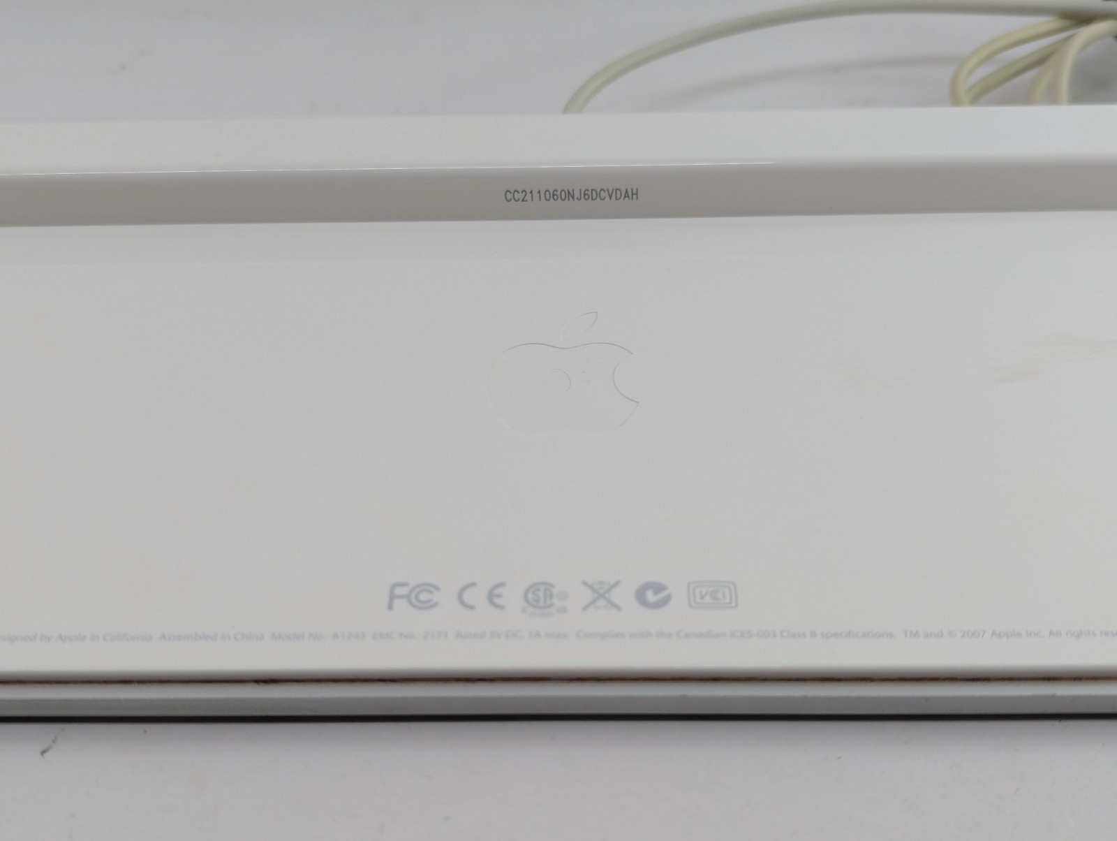 Apple USB Wired Full Keyboard A1243 Authentic Apple Aluminum