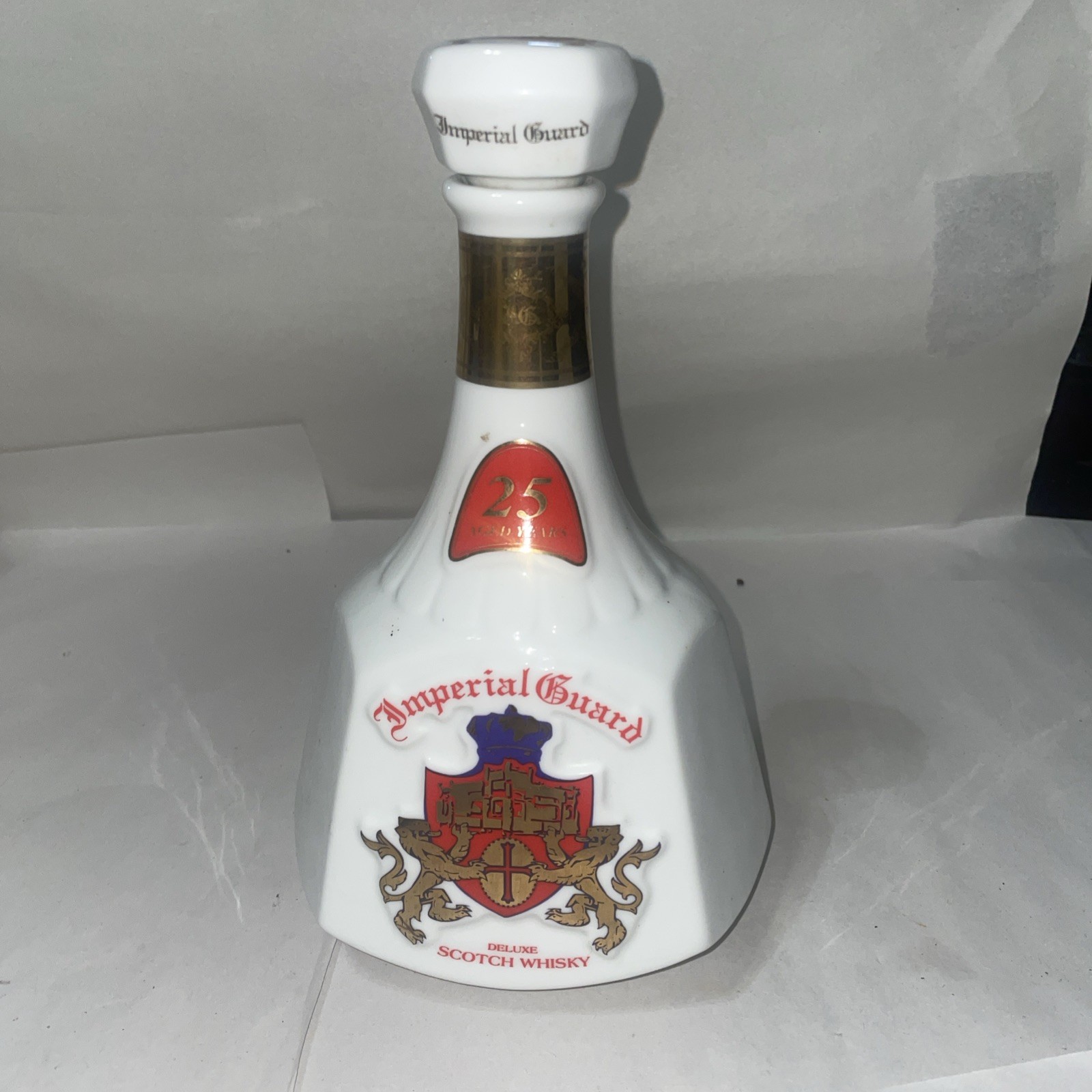 Vintage Imperial Guard Deluxe Scotch Whisky Decanter /  Bottle - Empty