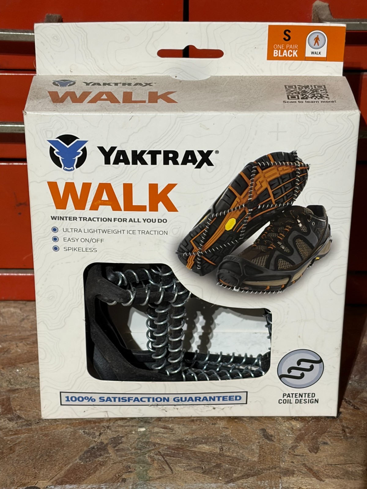 NEW IN BOX Yaktrax Walk Winter Spikeless Traction Coils Size Small