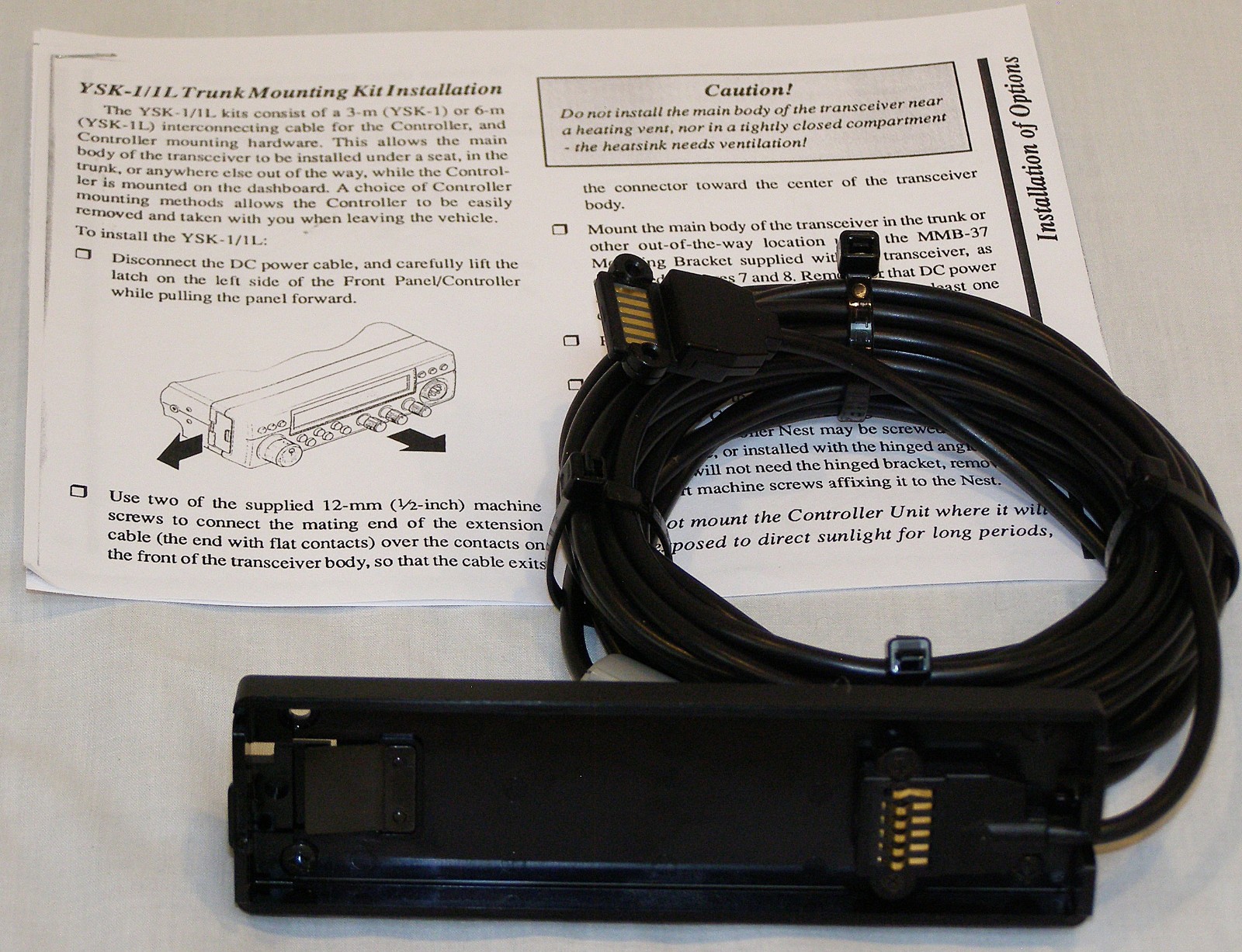 Yaesu YSK-1L Controller Separation Kit Trunk Mounting for FT-5200/Others