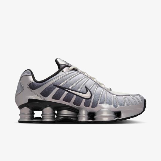 Nike Shox TL Print Metallic Silver Grey Shoes Mens Size US 11.5 Casual Sneakers✅