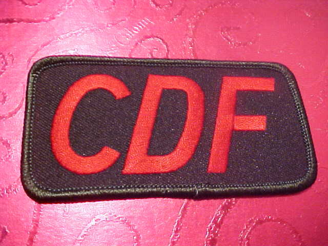 CALIFORNIA DEPARTMENT OF FORESTRY FIRE DEPARTMENT PATCH SHOULDER SIZE UNUSED