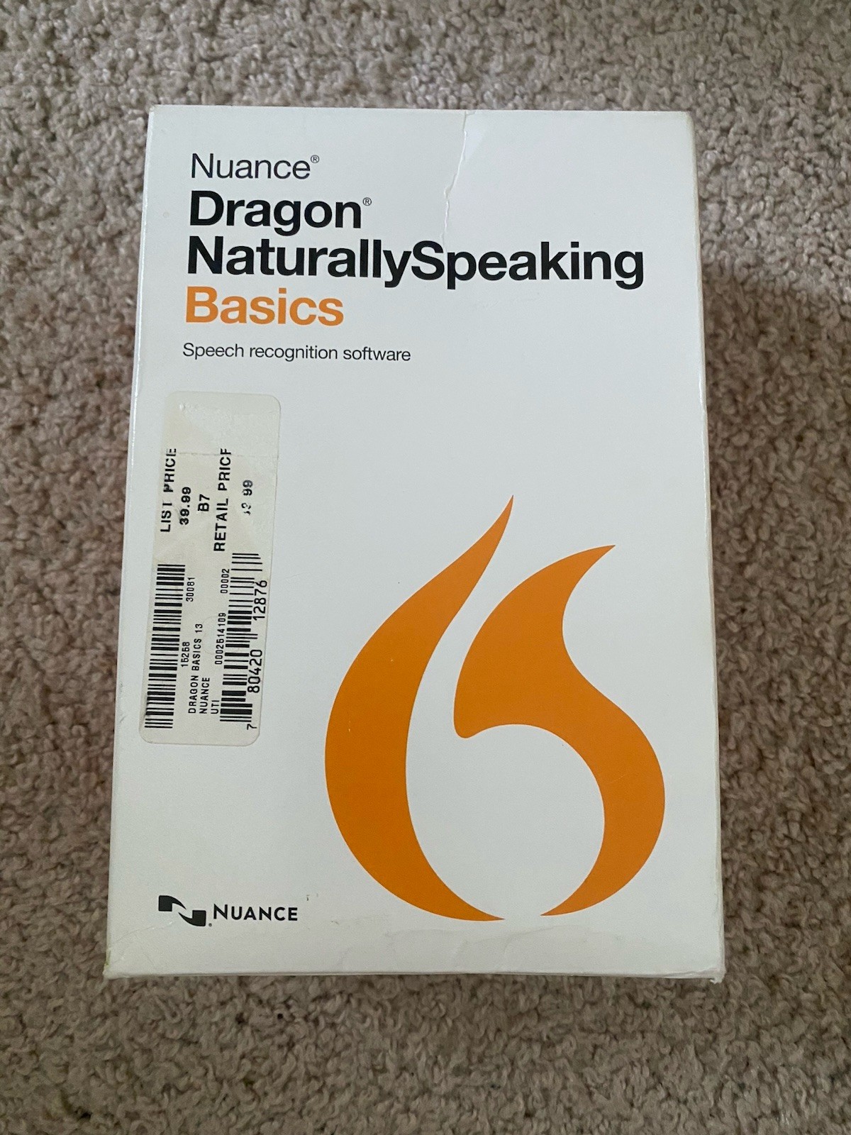Nuance Dragon Naturally Speaking Ver. 13 Basics Software With Microphone