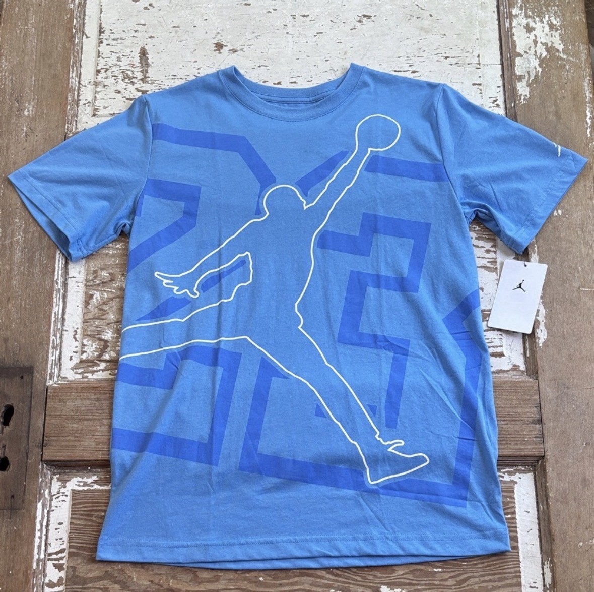 Jordan Shirt Boys X-Large Blue Jumpman Graphic Dri-FIT Basketball Tee NWT