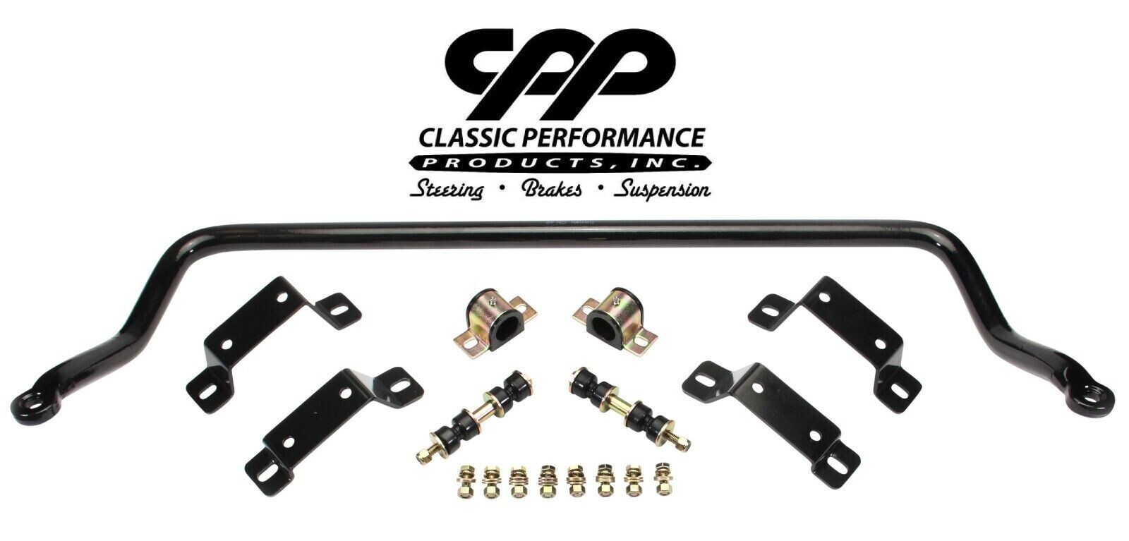 1963-87 Chevy C10 1 1/4" Black Powder Coated Performance Front Anti Sway Bar Kit