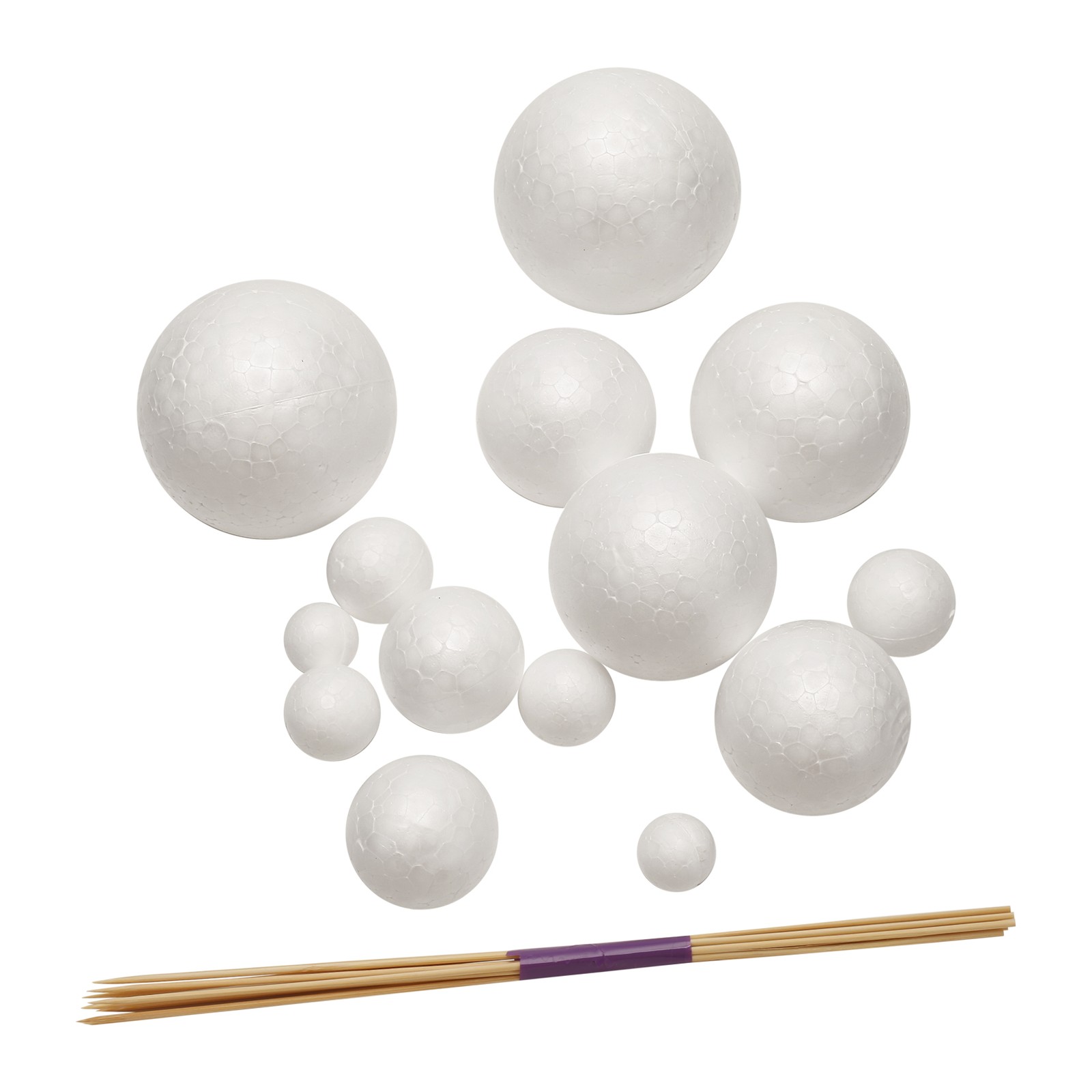 Solar System Project Kit, PlanetModel Crafts 14 Mixed Sized Polystyrene2802