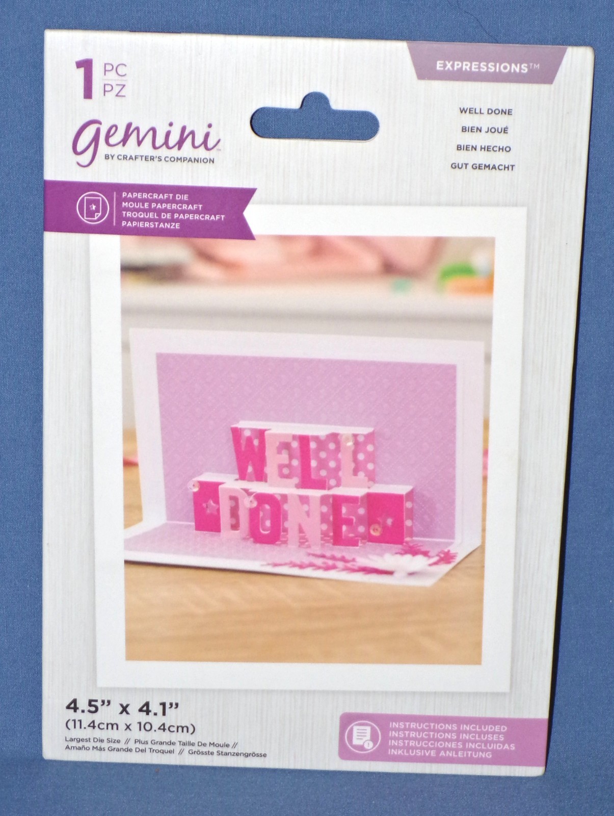 Crafters Companion Well Done Die 1 pc Pop Out Sentiment Gemini Expression New
