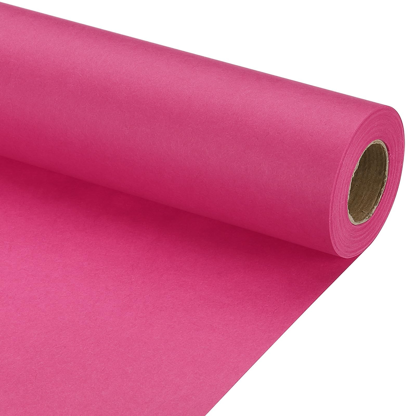 PATIKIL Wrapping Paper, 15" x 500"(42') 70 GSM x 500"(42'), Dark Pink