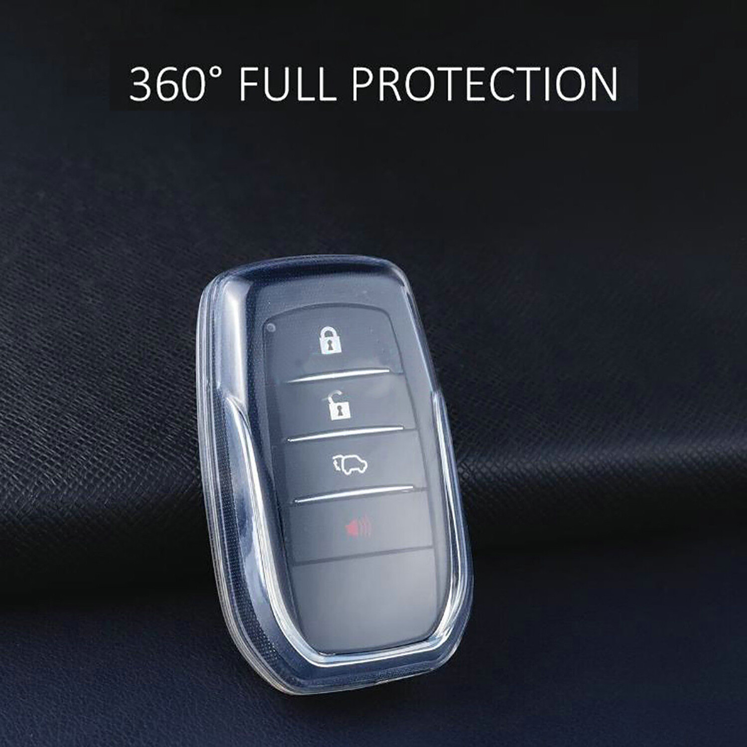 Transparent Clear Smart Car Key Fob Cover Case For 21-23 Toyota Corolla Cross