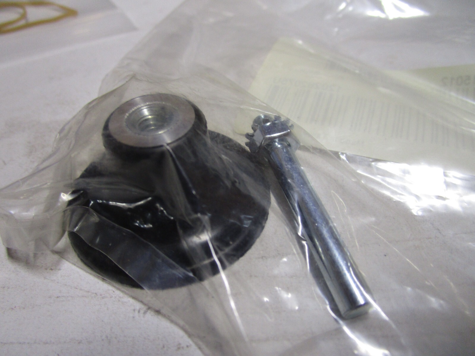 2" Dia x 1/4" Black Rubber Medium Straight Shaft 3-TR Backing Pad