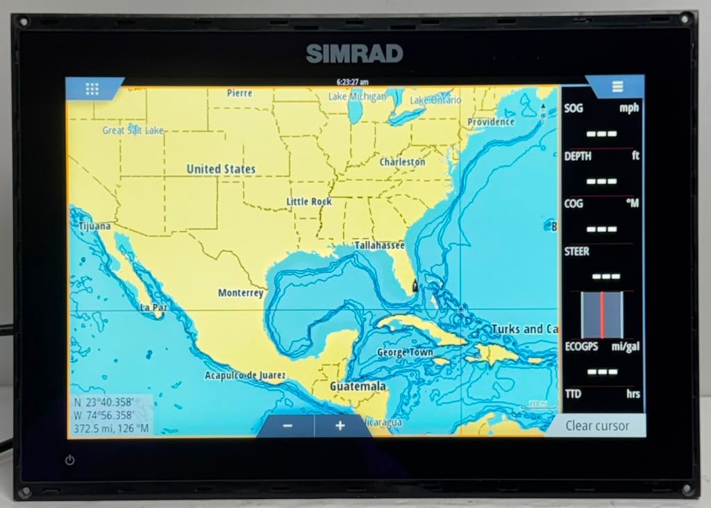 SIMRAD GO12 XSE SONAR RADAR MULTIFUNCTION HEAD UNIT FISHFINDER CHARTPLOTTER