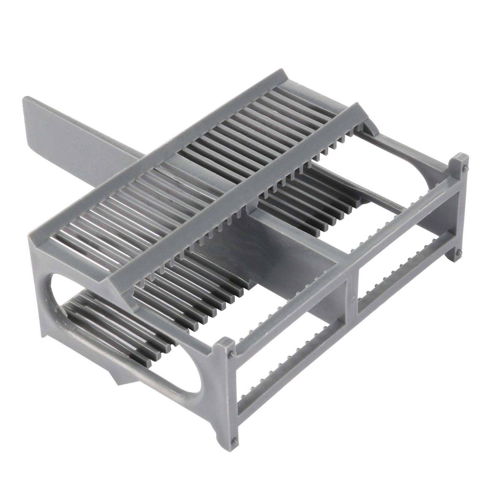 Microscope Slides Rack 24 Position Polypropylene Staining Rack Gray