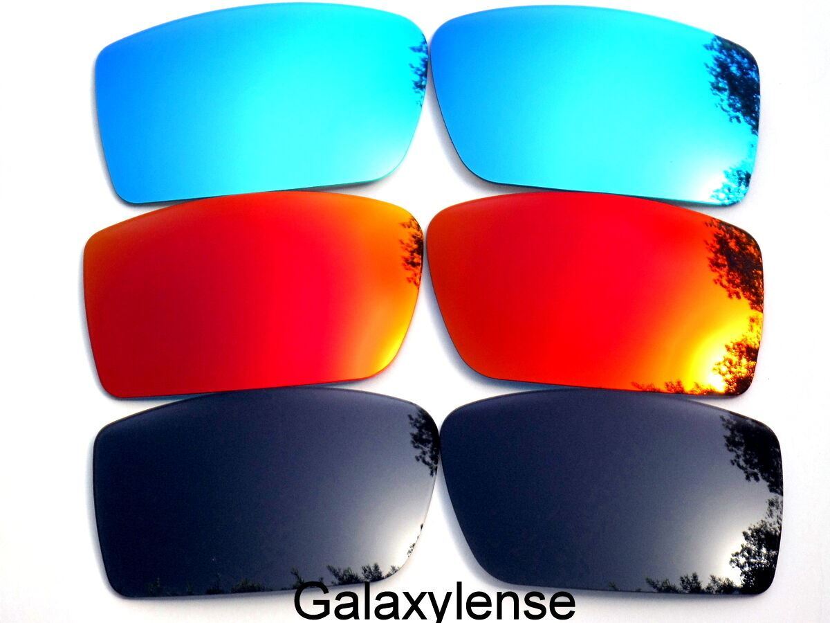 Galaxy Replacement Lenses For Oakley Gascan Black&Red&Blue Polarized 3Pairs