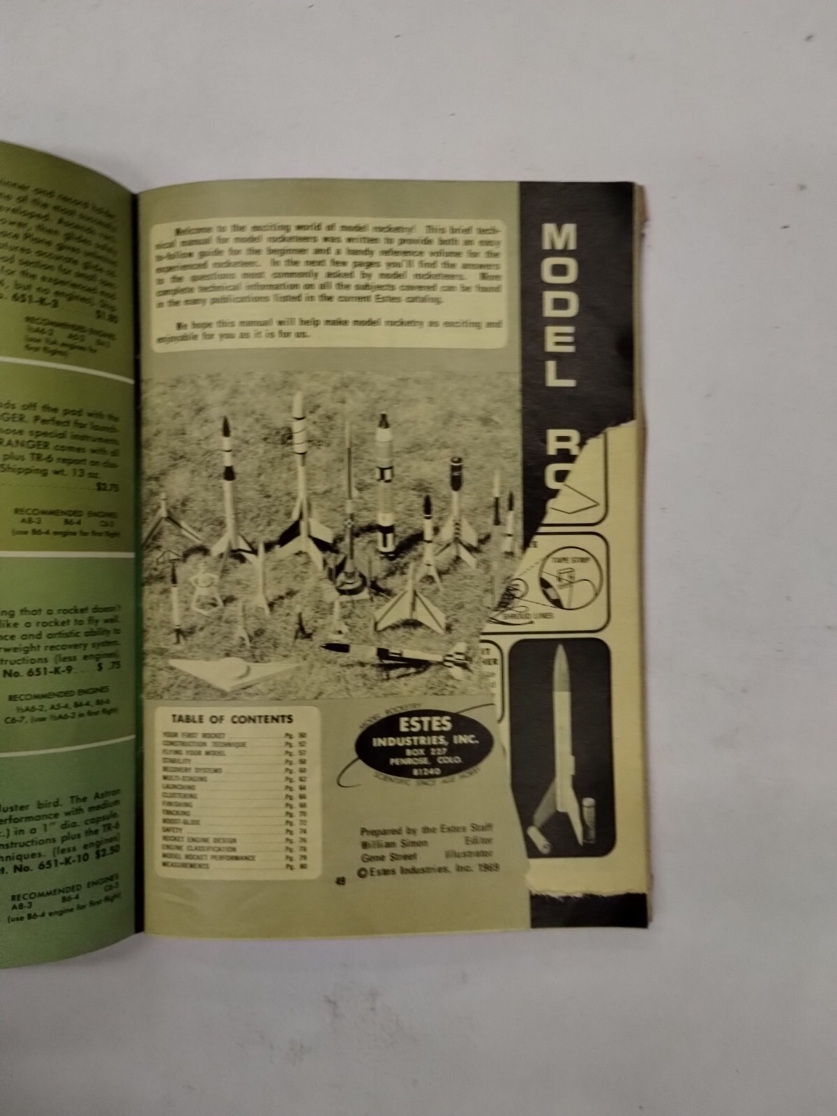 Estes Rocket Supplies "Model Rocket" Supplies Catalog 1969-original