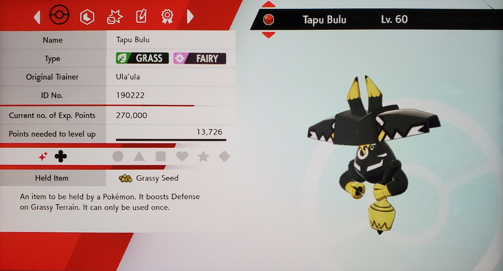 ✨Shiny✨ Event Tapu Bulu For Pokémon Sword & Shield