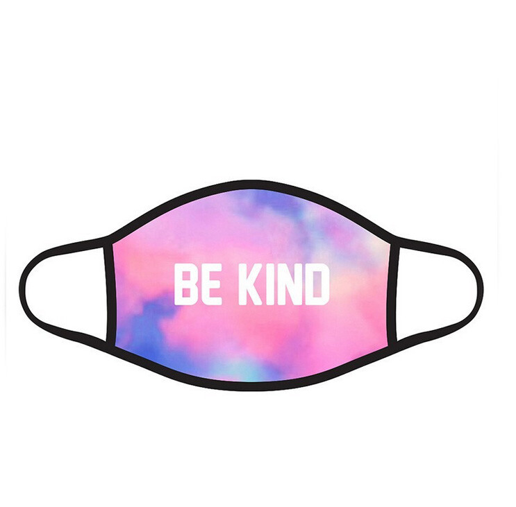 Be Kind tie dye face mask