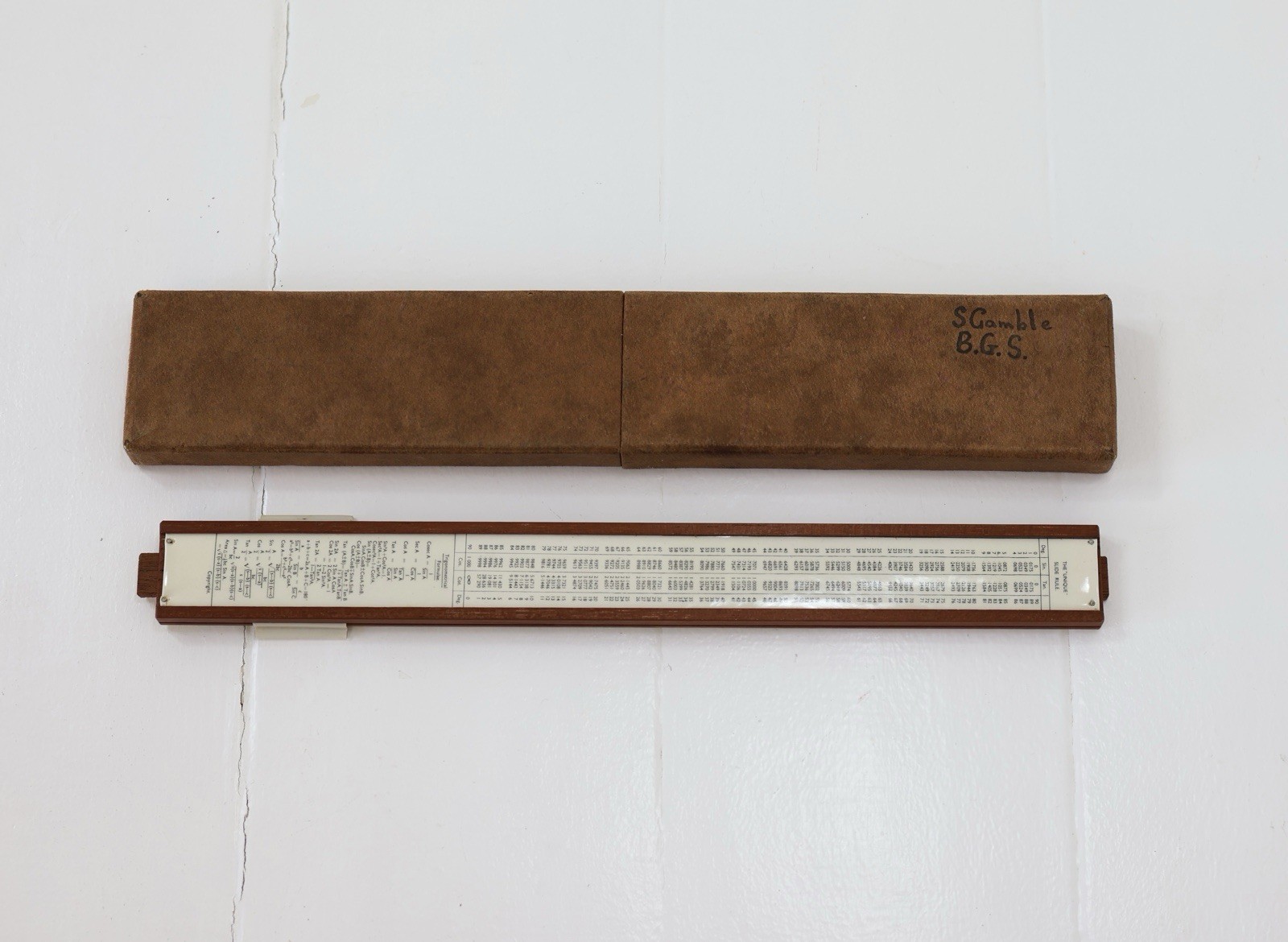Vintage Unique Log Slide Rule Ruler 12”