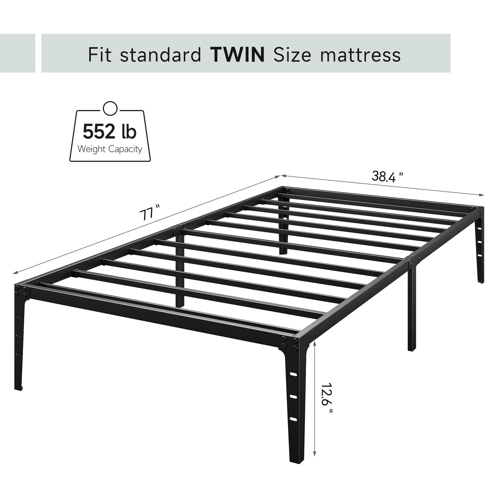 6 IN /14 IN Twin/Full/Queen Bed Frames - Metal Platform Bed Frame,Easy Assembly