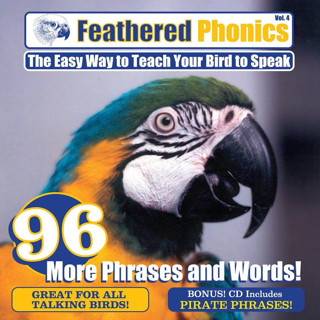 Feathered Phonics CD #4: Teach Your Bird 96 More Words & Phrases - FREE SHIPPING
