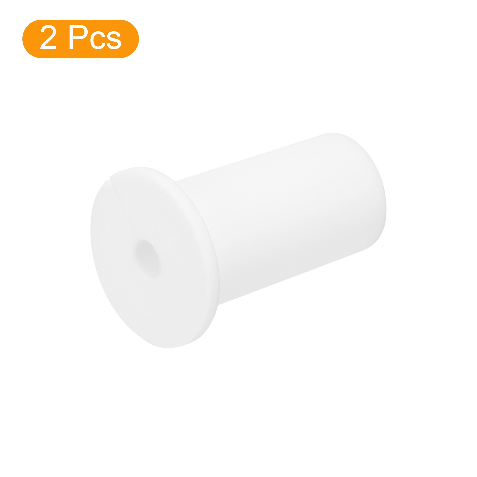 2Pcs Wall Grommets for Cables 1 Inch Cable with 7.5mm Hole, Silicone White