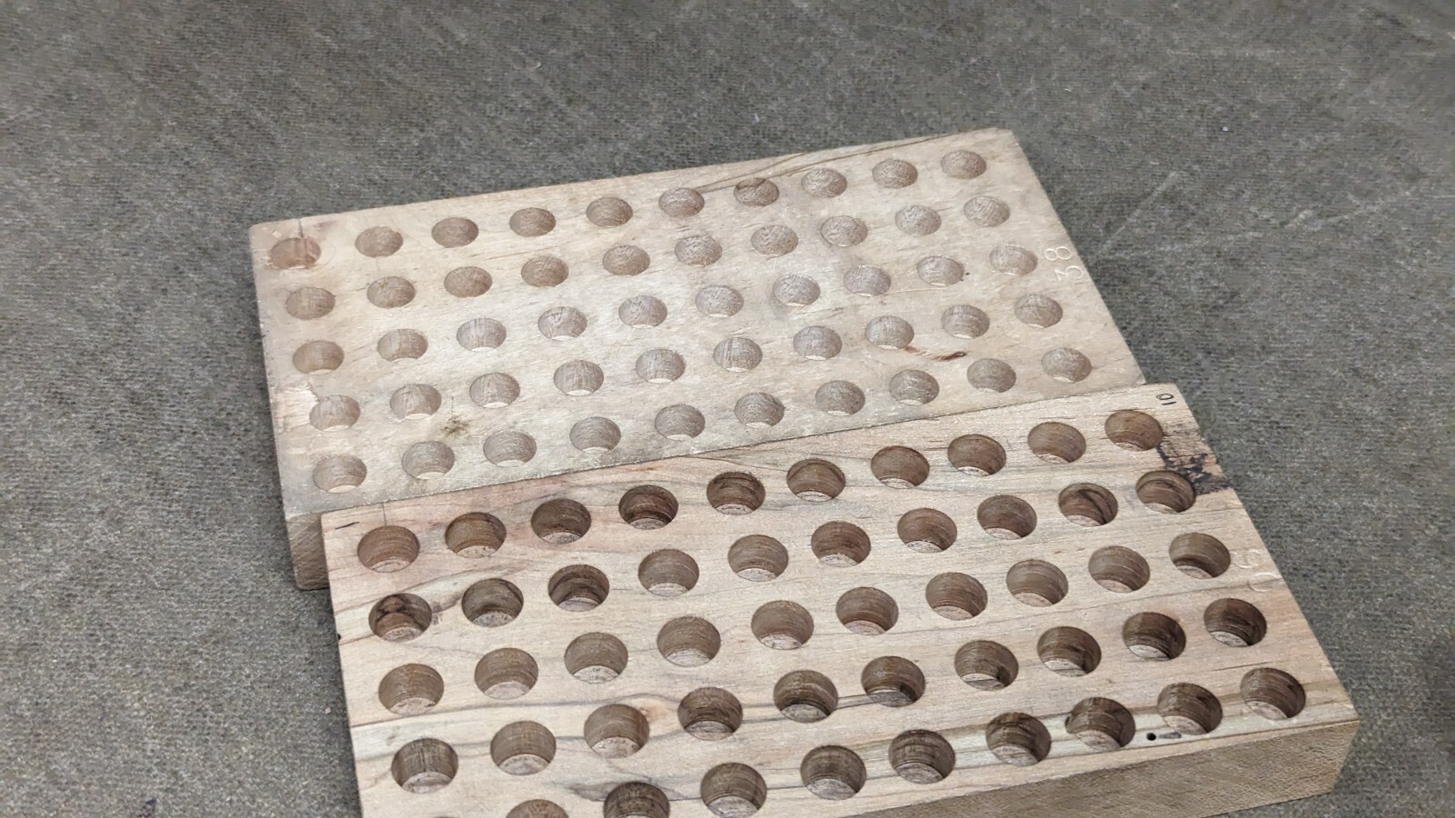 Wooden Reloading Trays, 222 3006 35cal reversible