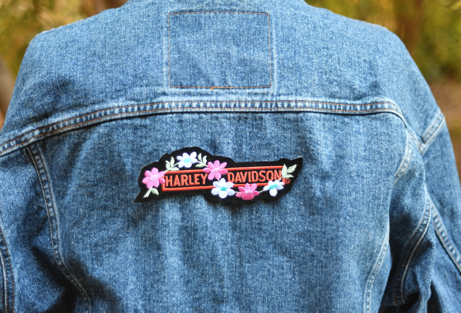 Harley Davidson Patch Sew or Iron Cycles moto Lady