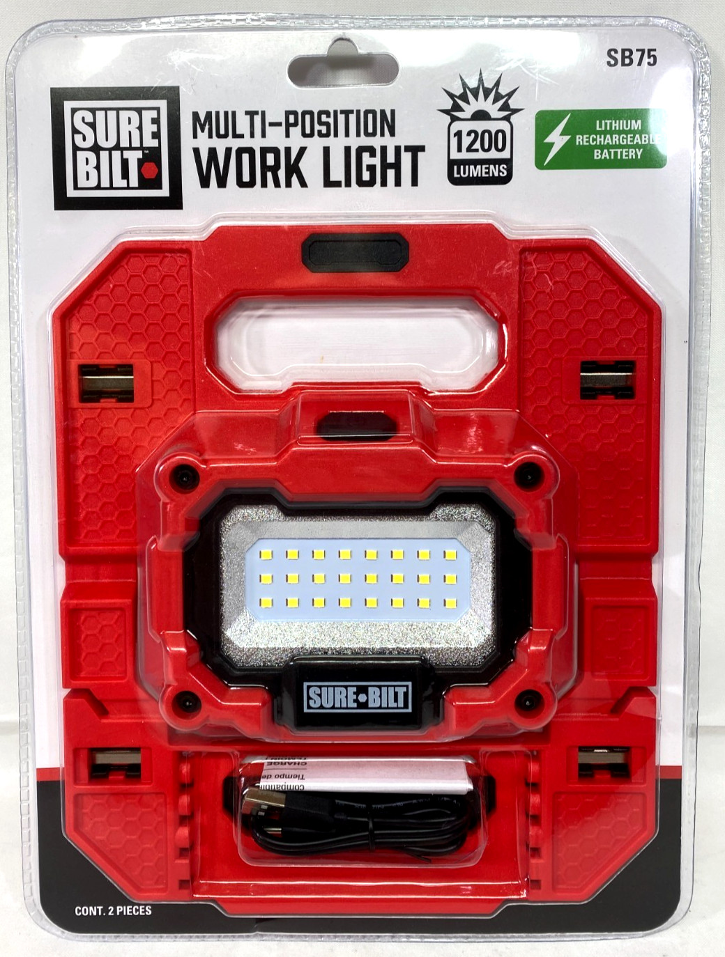 SureBilt SB75 - 1200 Lumens Lithium Rechargeable Multi Position Work Light- NEW