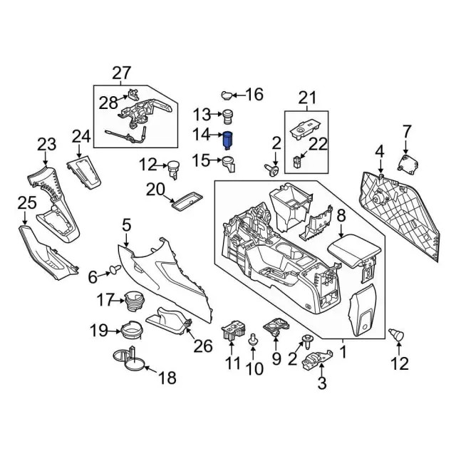 Genuine Ford 12 Volt Accessory Power Outlet CV6Z-15055-A