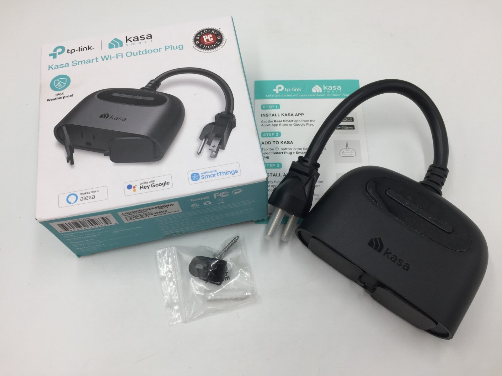 TP-LINK Kasa Smart WiFi Outdoor Plug,New Opened Packaging