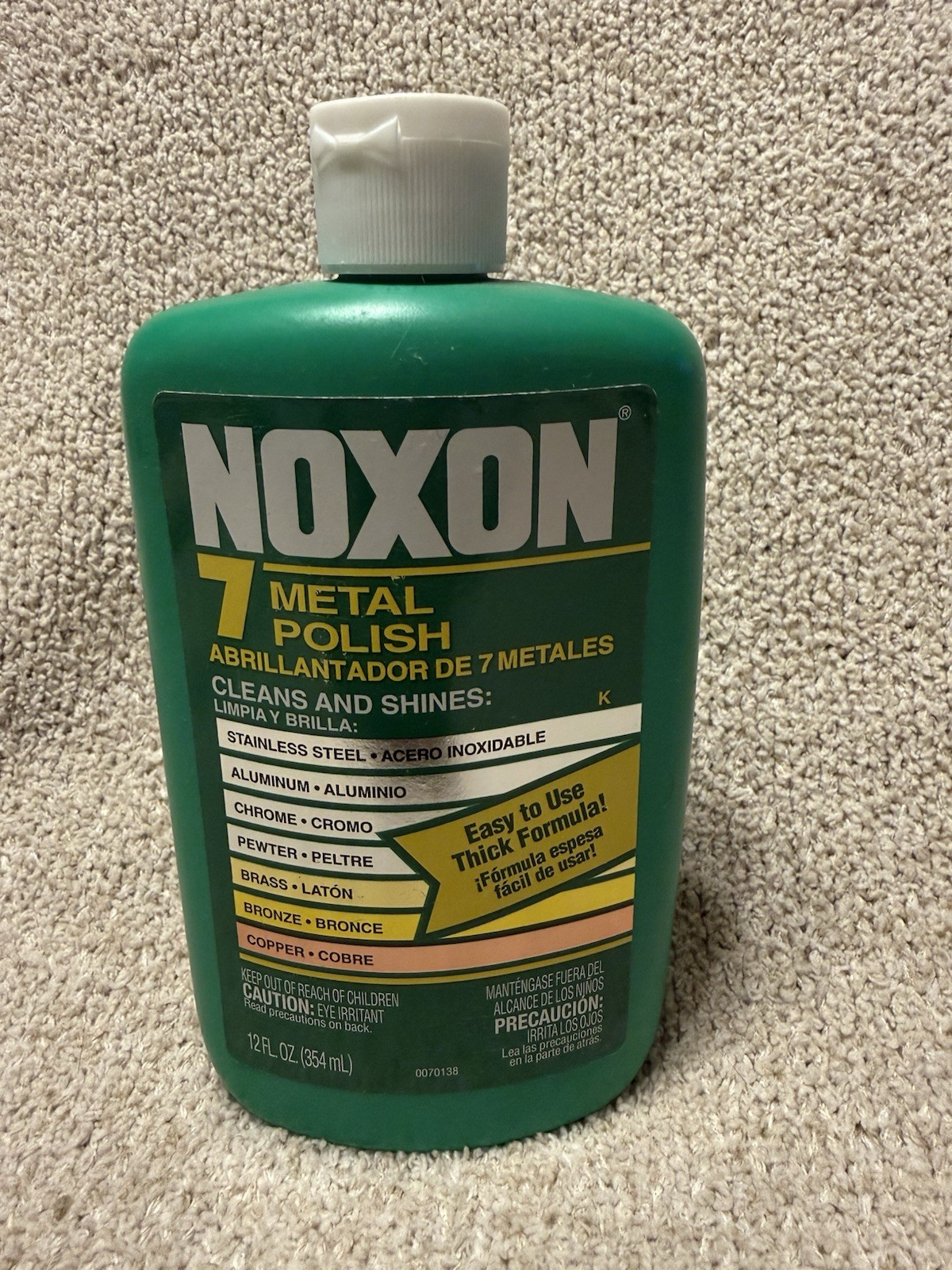 Noxon 7 Metal Polish Multi-Purpose Liquid  12 oz  Full Bottle  Discontinued