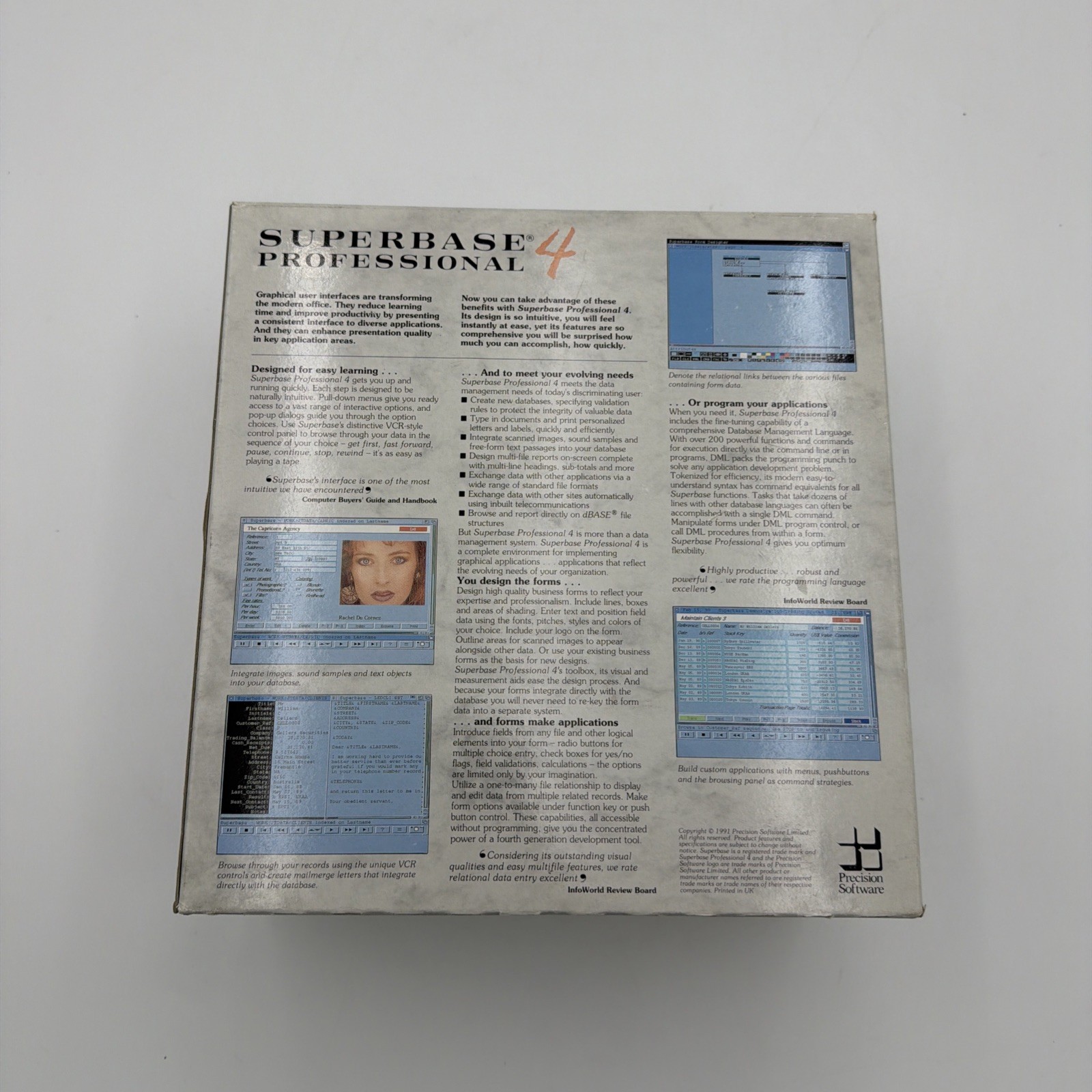 Superbase Professional 4 Commodore Amiga 9 Disks Manuals Box Precision Oxxi Test
