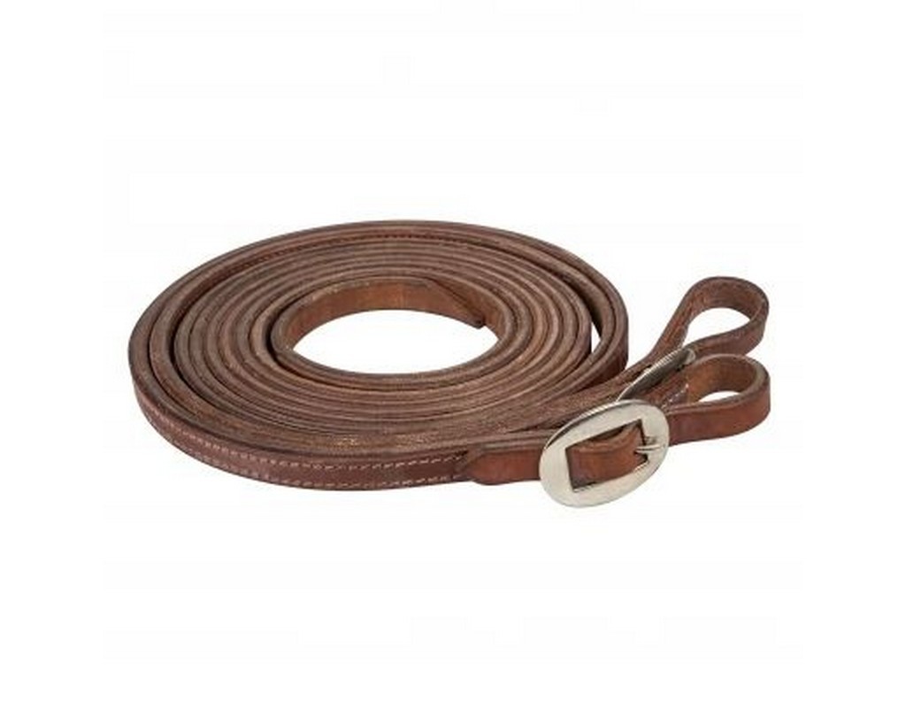 Tabelo Reins Buckle Nickle Plated Leather 5/8 x 75 Harness 4-304441