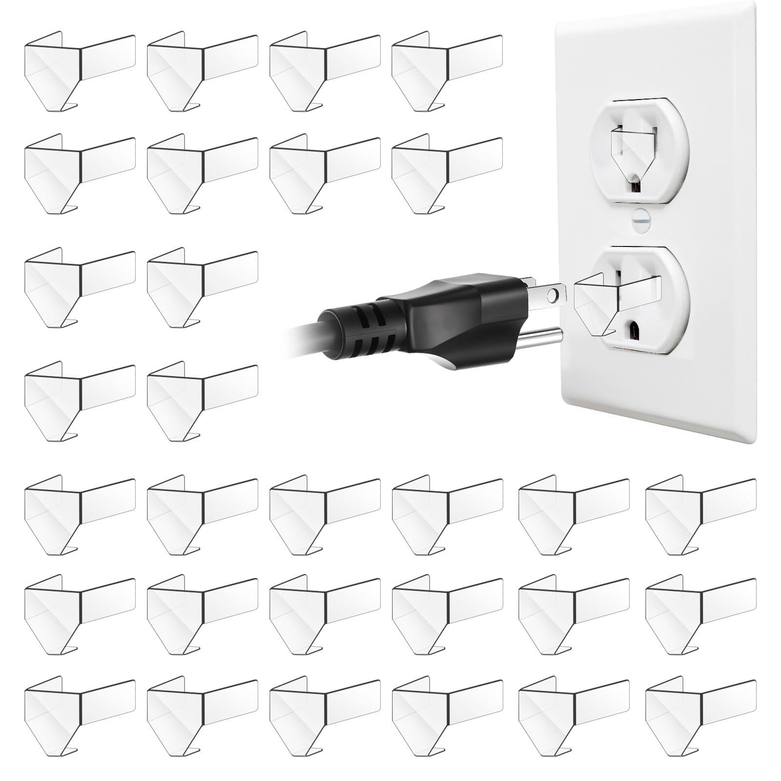 20 Pcs Loose Outlet Fix Plug for 3 Prong, Socket Outlet Tightener Insert Tiny...
