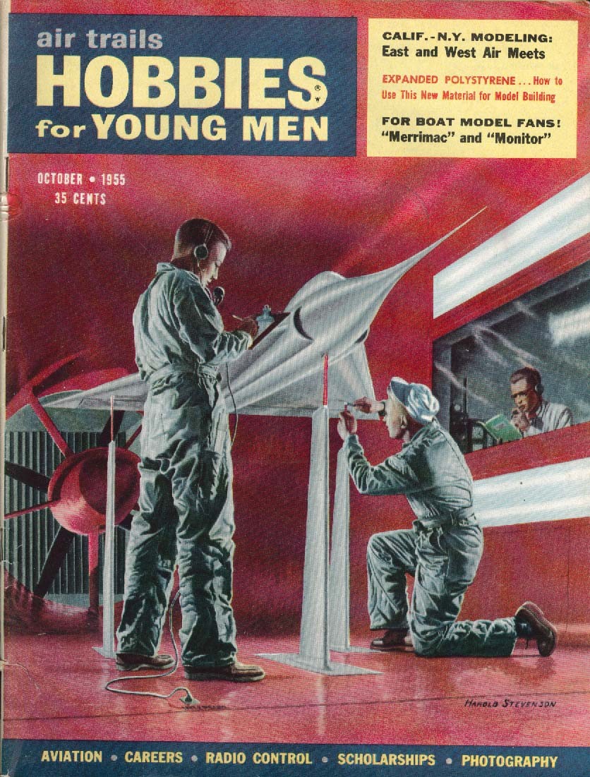 AIR TRAILS HOBBIES for YOUNG MEN Aviation, R/C 10 1955