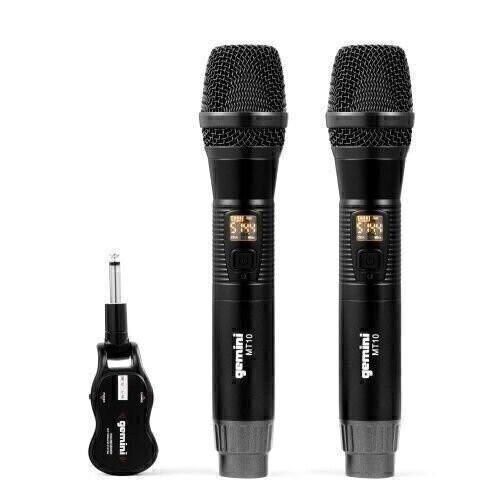 Gemini Pro Dual Bluetooth Wireless Microphone Handsets w Adapter
