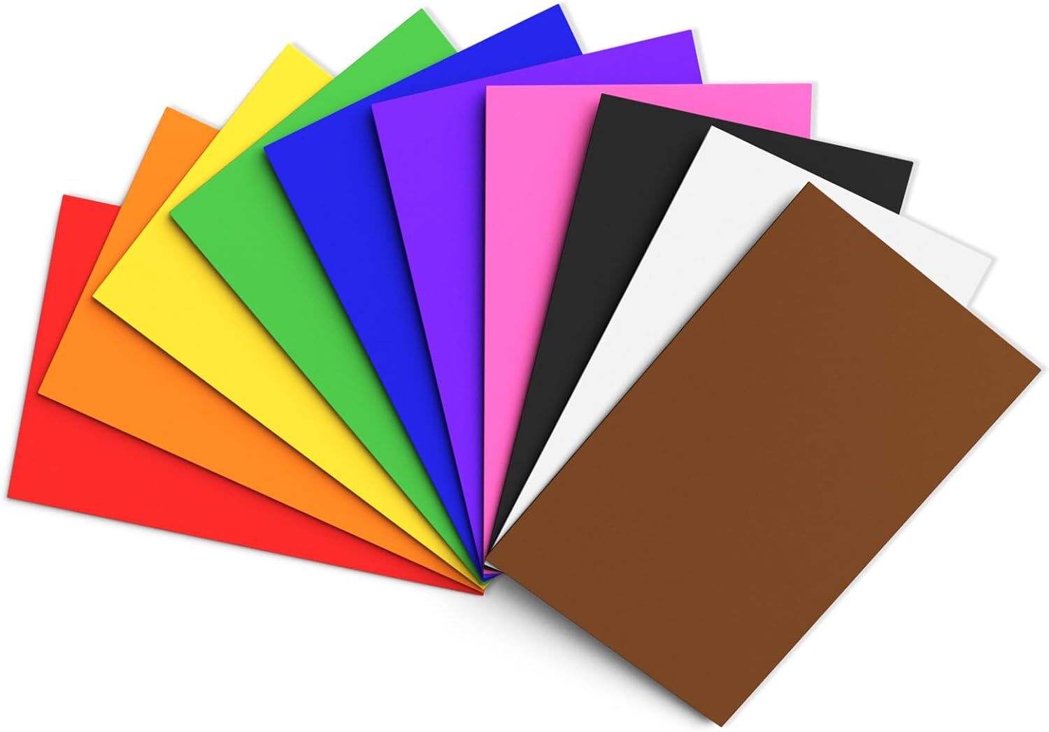 Foam Sheets Crafts, 8.5x5.5 Inch 10 Colors Craft Paper 10PCS, Multicolor