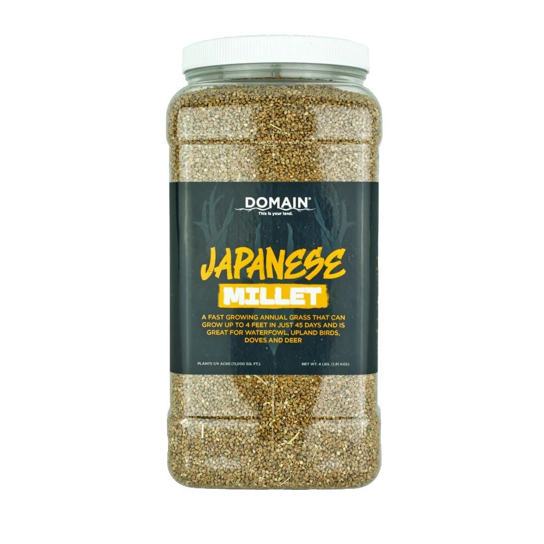 Domain Outdoor Japanese Millet Food Plot Habitat Seed 4lb Jug/ 1/4 Acre #DJMS4LB