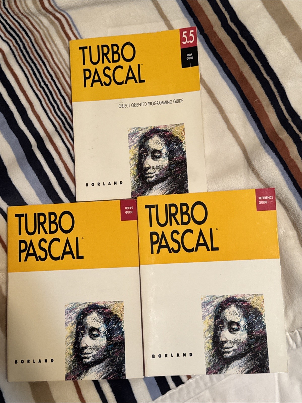 Vintage Borland Turbo Pascal 5.5 OOP Guide, Users Guide  & Reference Guide Set
