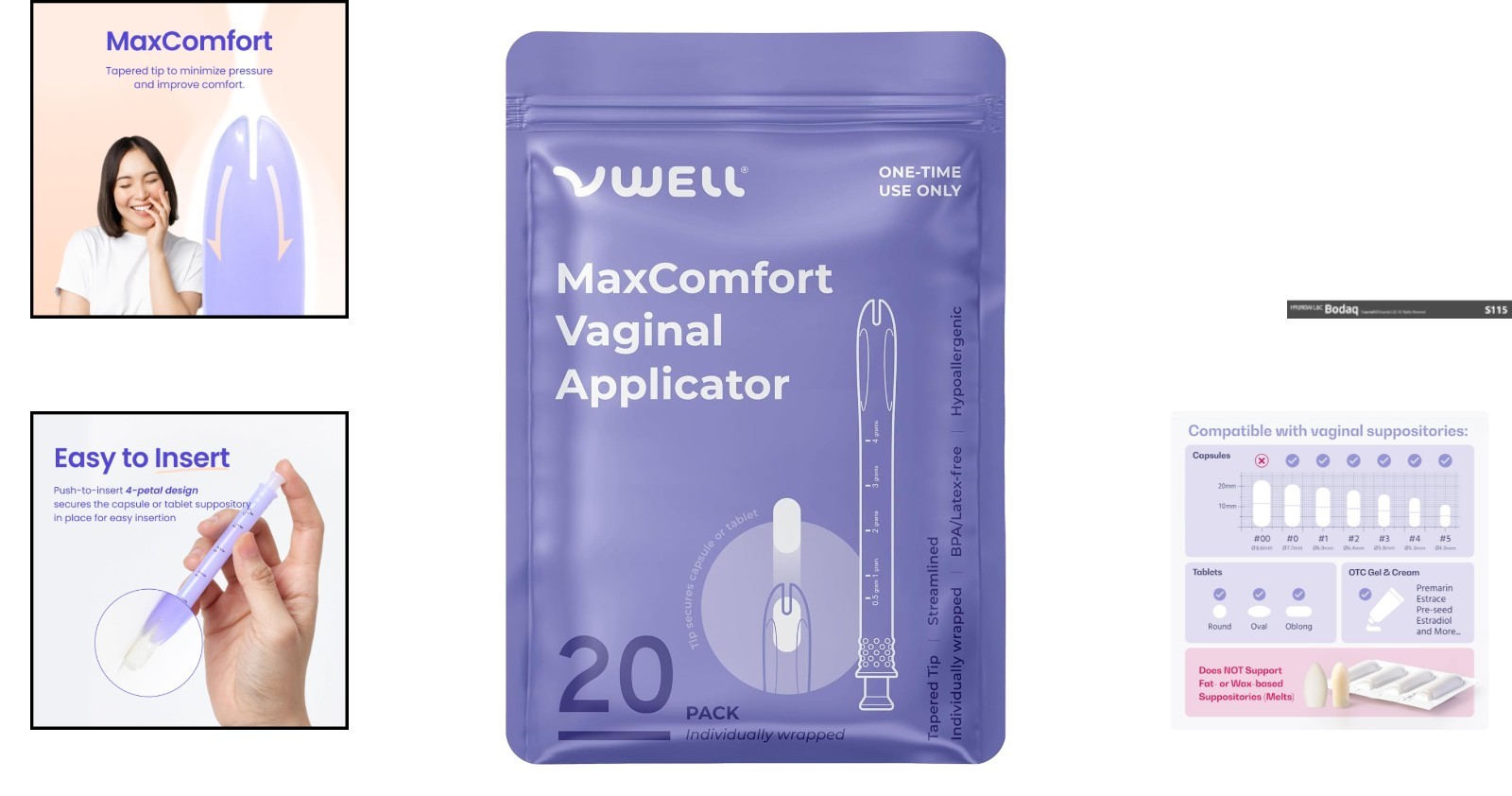 MaxComfort Universal Vaginal Rectal Suppository Applicator - Effortless Comfort